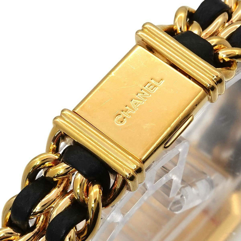 香奈兒 Premiere H0001 女士腕錶，M 碼，黑色和金色，石英機芯。-5