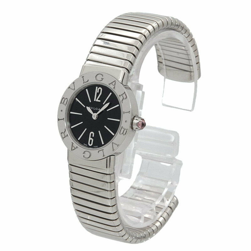 寶格麗 Tubogas BBL262TS 女士腕錶 黑色石英錶-1