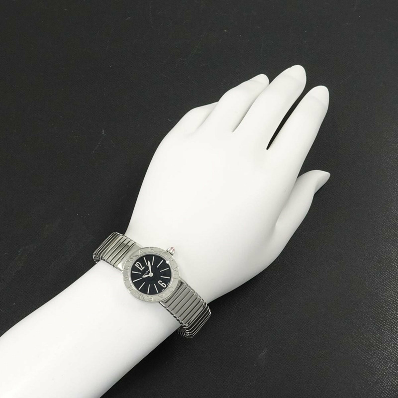 寶格麗 Tubogas BBL262TS 女士腕錶 黑色石英錶-2