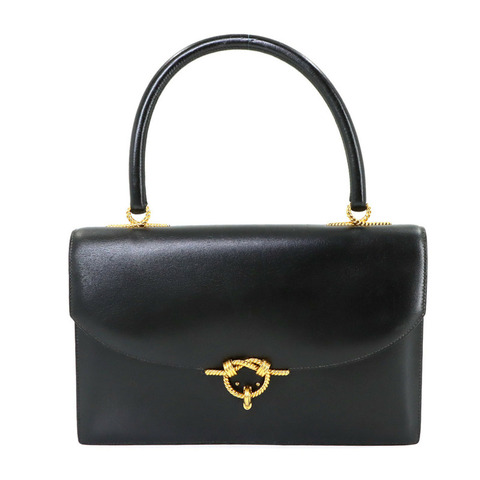 愛馬仕 Cordeliere 手提包，Box 小牛皮，黑色，〇O 印記，1985 年製造。