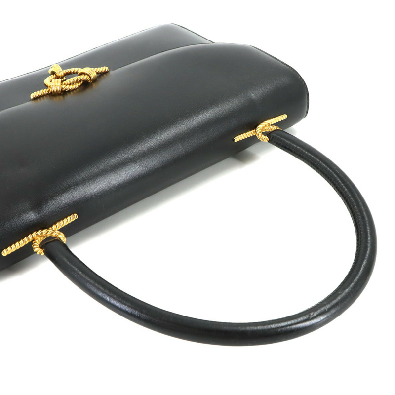 愛馬仕 Cordeliere 手提包，Box 小牛皮，黑色，〇O 印記，1985 年製造。-4