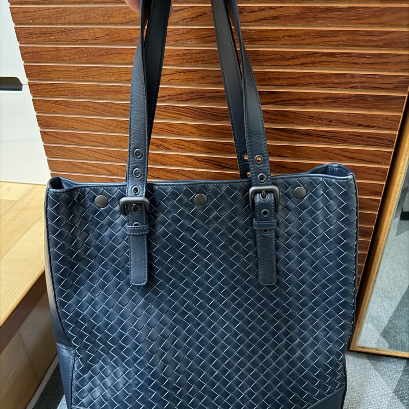 Bv藏青色手提肩背托特包-1