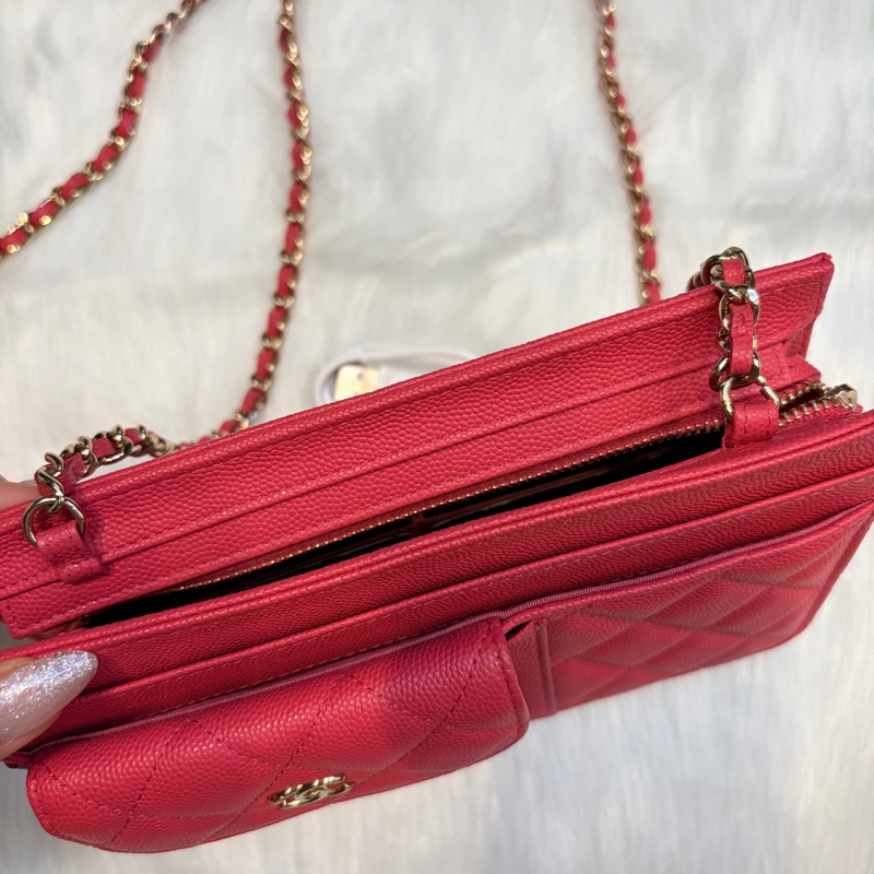 Chanel Woc 西瓜紅 斜背包✨-1