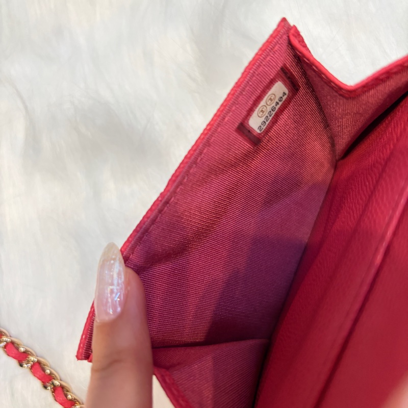 Chanel Woc 西瓜紅 斜背包✨-7