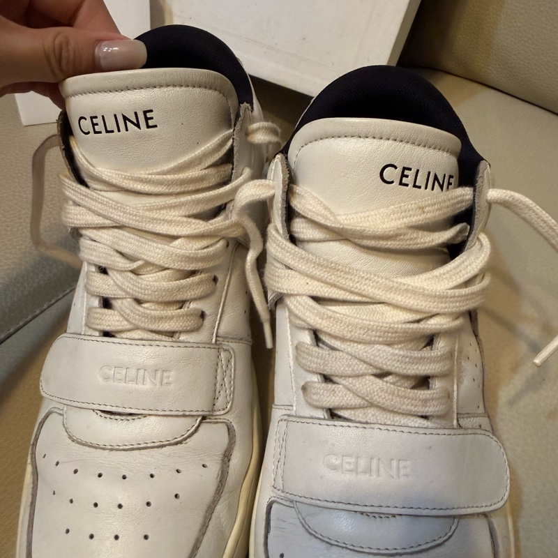 CELINE 運動鞋 24.5 有盒 布鞋 有使用痕跡 附鞋帶 黑色 全配-3