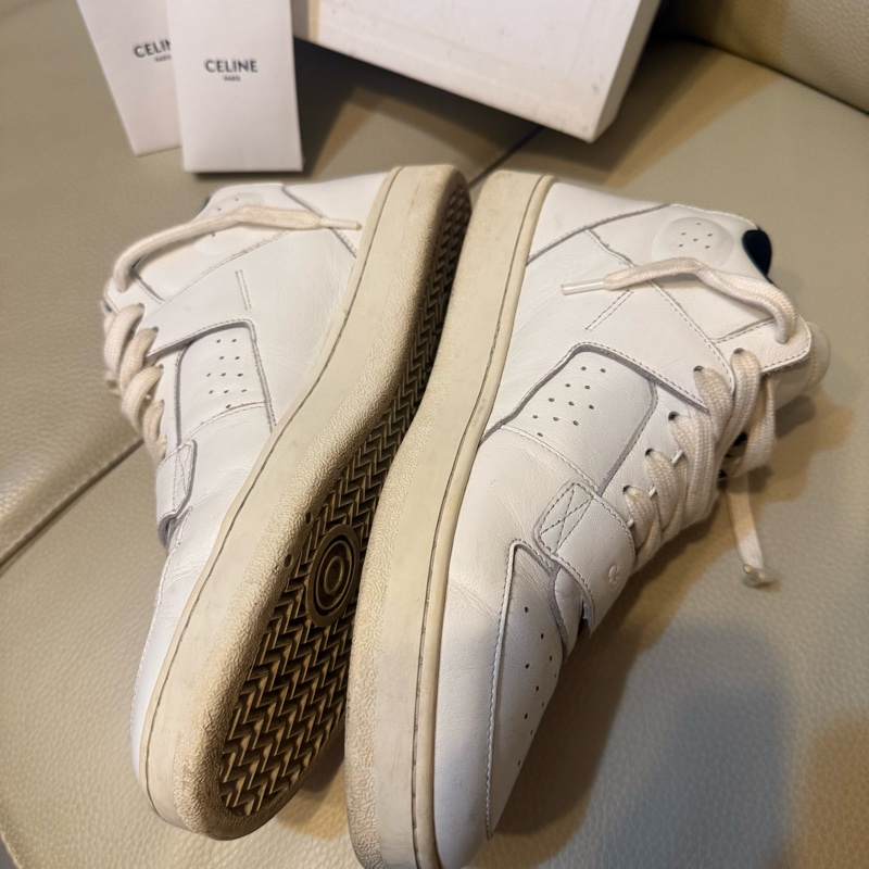 CELINE 運動鞋 24.5 有盒 布鞋 有使用痕跡 附鞋帶 黑色 全配-4