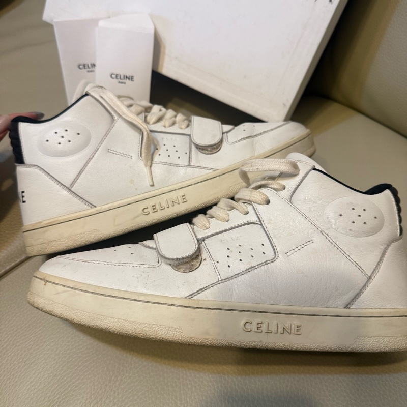 CELINE 運動鞋 24.5 有盒 布鞋 有使用痕跡 附鞋帶 黑色 全配-5