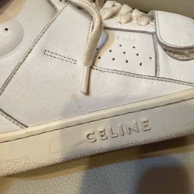 CELINE 運動鞋 24.5 有盒 布鞋 有使用痕跡 附鞋帶 黑色 全配-9