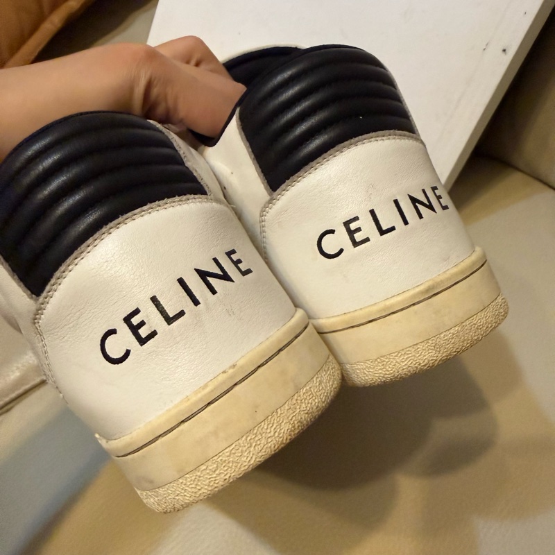 CELINE 運動鞋 24.5 有盒 布鞋 有使用痕跡 附鞋帶 黑色 全配-11