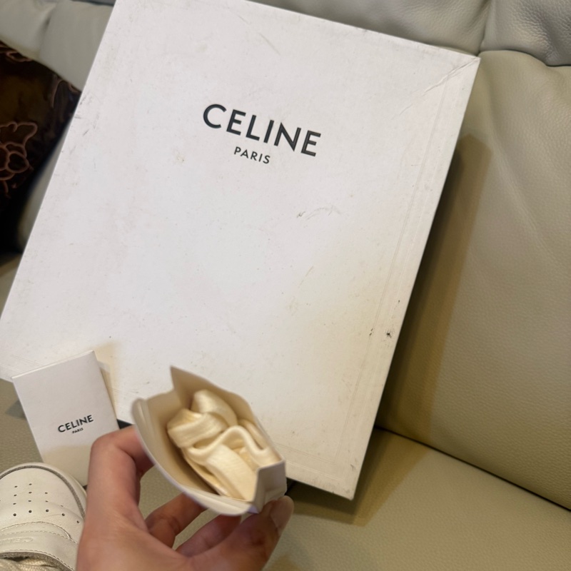 CELINE 運動鞋 24.5 有盒 布鞋 有使用痕跡 附鞋帶 黑色 全配-31