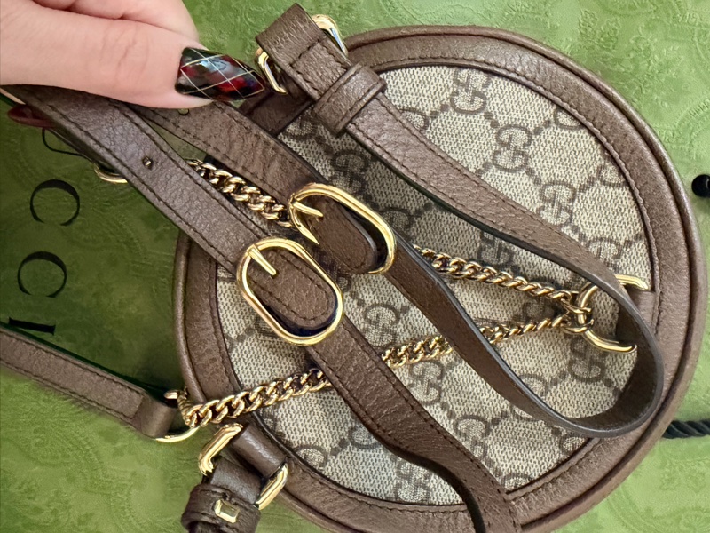 GUCCI Ophidia 圓餅斜(後)背包-14