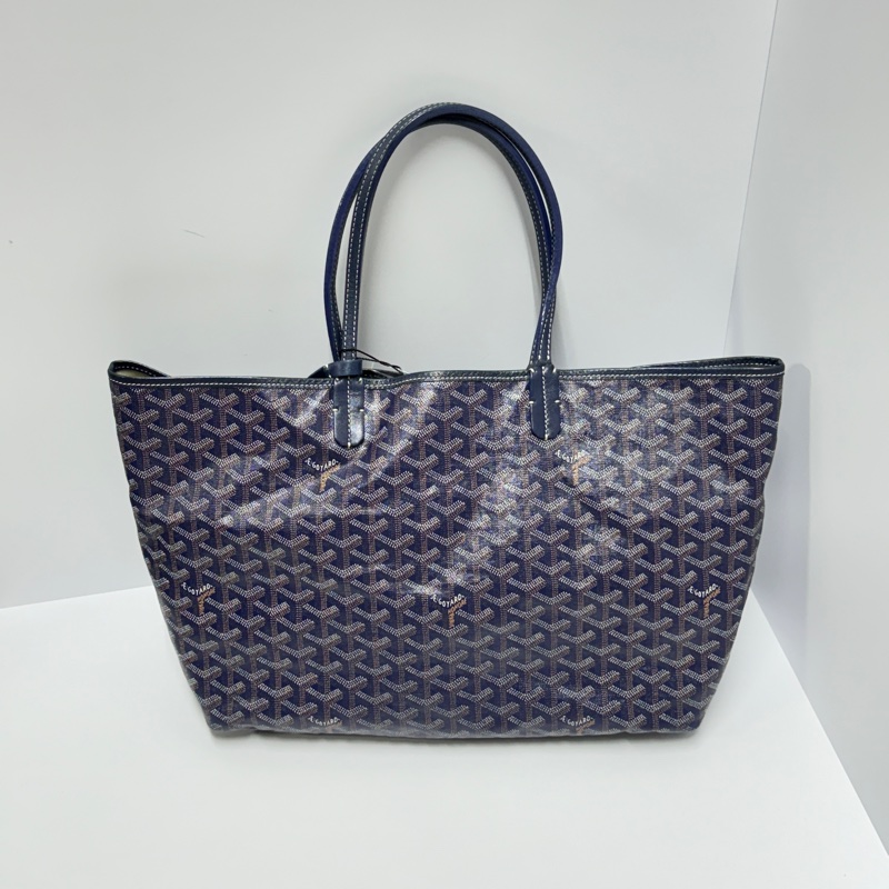 【時髦經典🪩】 Goyard Saint Louis PM 海軍藍 托特包（代購9萬多）-2