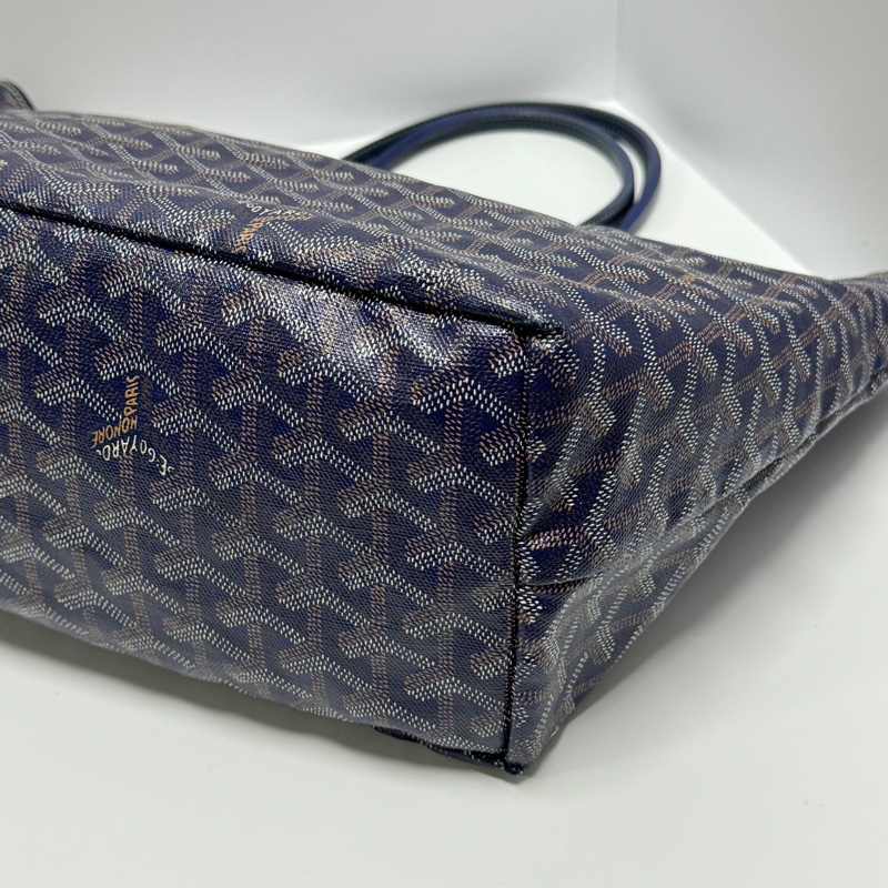 【時髦經典🪩】 Goyard Saint Louis PM 海軍藍 托特包（代購9萬多）-6