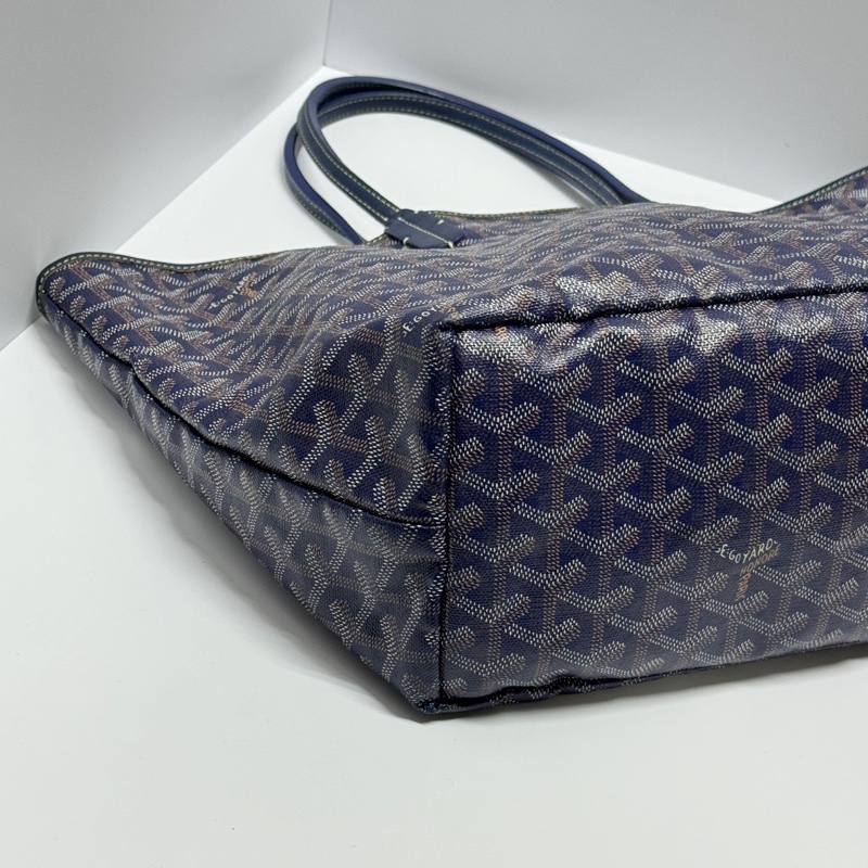 【時髦經典🪩】 Goyard Saint Louis PM 海軍藍 托特包（代購9萬多）-9