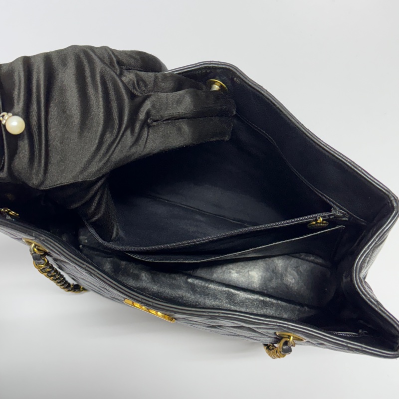 【經典超耐用🐮】Chanel 黑金 魚子醬牛皮 肩背托特包(專櫃27.3萬!)-13