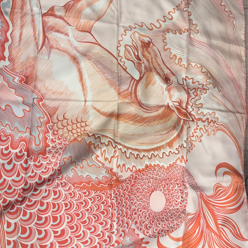 全新hermes 愛馬仕 熱賣款稀有雙面絲巾 圍巾 披肩駿馬90公分-2