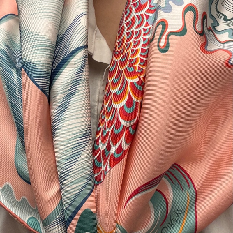 全新hermes 愛馬仕 熱賣款稀有雙面絲巾 圍巾 披肩駿馬90公分-5