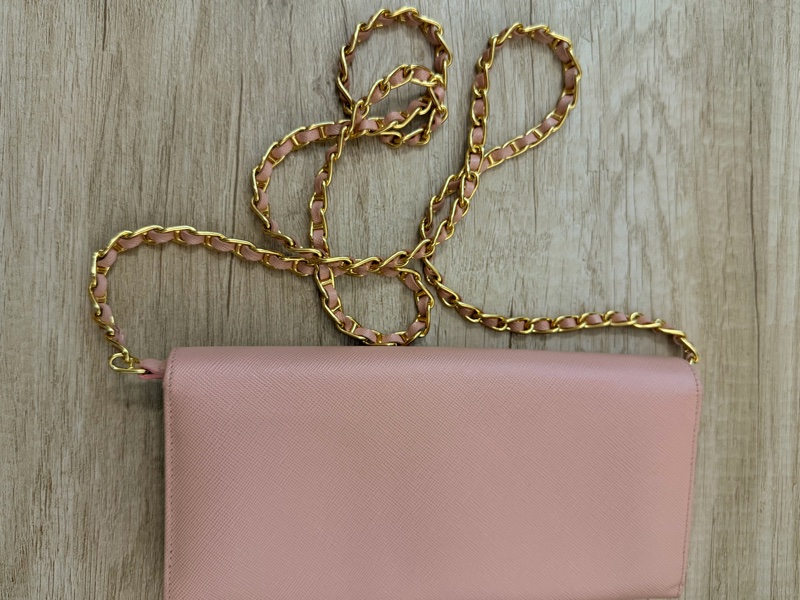 Prada wallet on chain woc 長夾皮穿鏈手拿包/斜背包鏈包-4