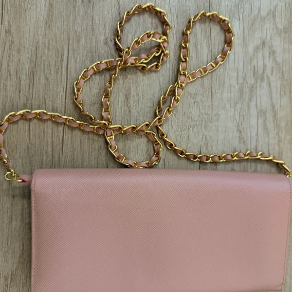 Prada wallet on chain woc 長夾皮穿鏈手拿包/斜背包鏈包-13