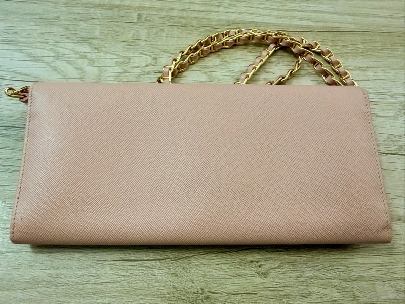 Prada wallet on chain woc 長夾皮穿鏈手拿包/斜背包鏈包-17