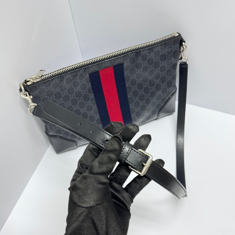 【極新🎁】 GUCCI 專櫃新款 黑老花 斜背包(專櫃83,000)-9