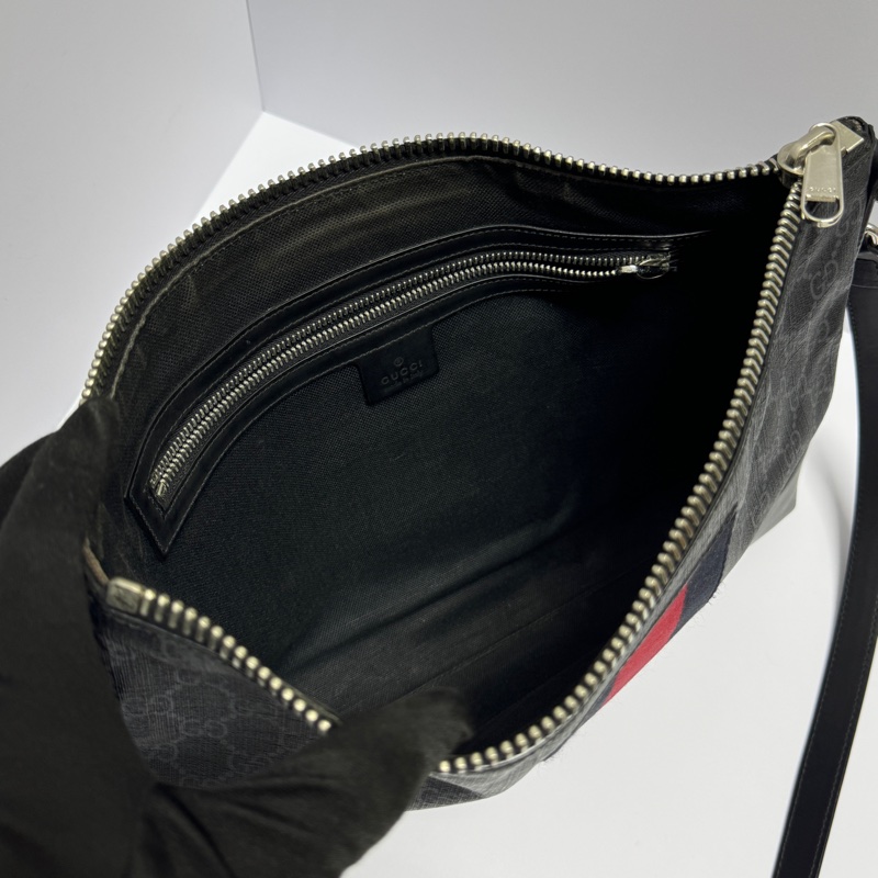 【極新🎁】 GUCCI 專櫃新款 黑老花 斜背包(專櫃83,000)-11