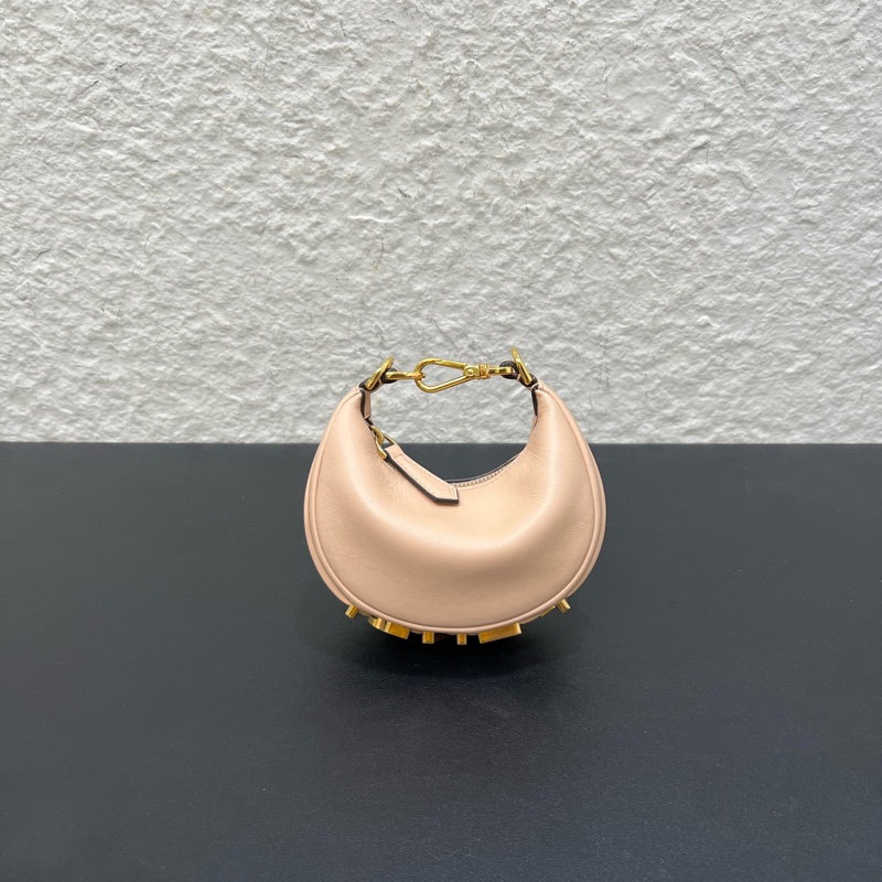 98新FENDI芬迪logo Graphy系列新月迷你手拿月牙包-0