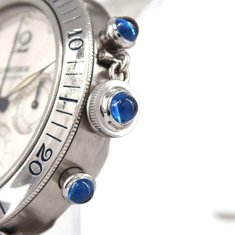 卡地亞 Pasha 計時碼錶 W31030H3 不鏽鋼自動腕錶-3