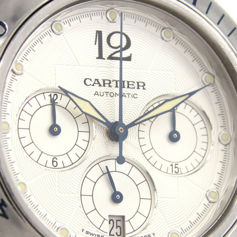 卡地亞 Pasha 計時碼錶 W31030H3 不鏽鋼自動腕錶-4