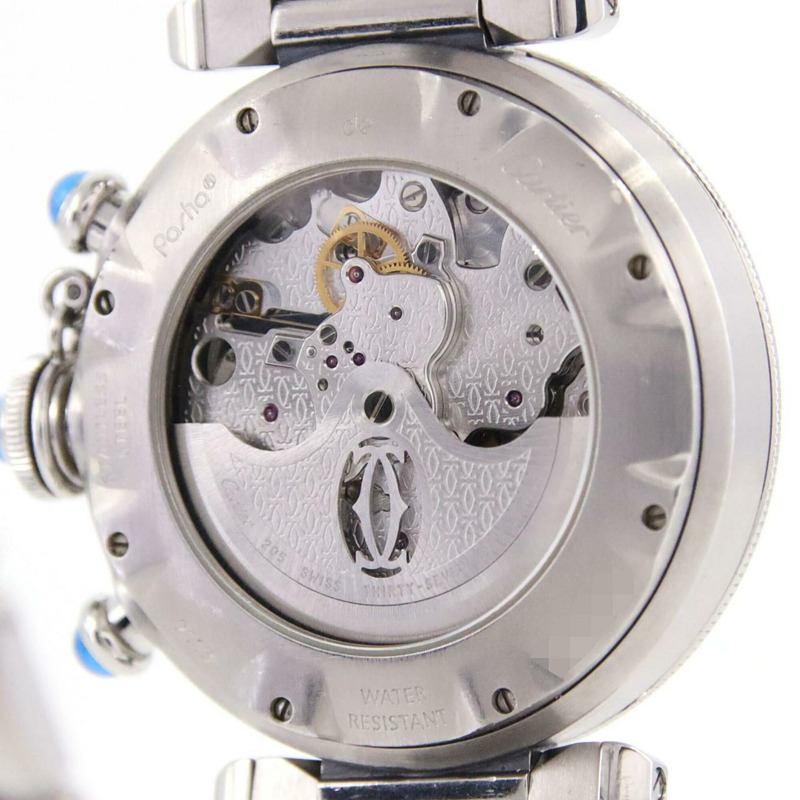 卡地亞 Pasha 計時碼錶 W31030H3 不鏽鋼自動腕錶-5