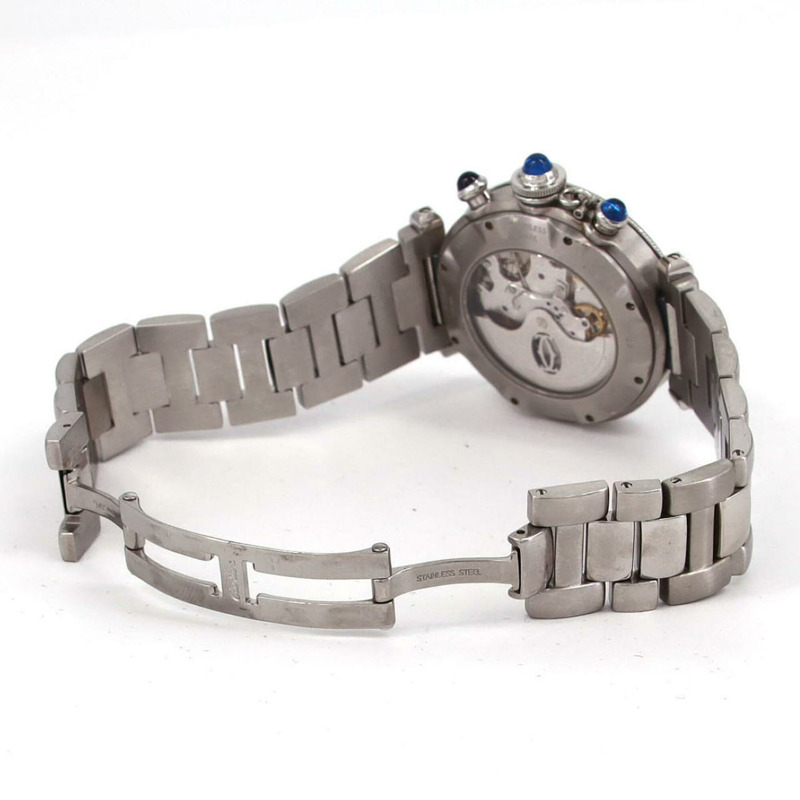 卡地亞 Pasha 計時碼錶 W31030H3 不鏽鋼自動腕錶-6