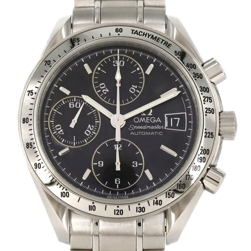 歐米茄超霸系列日期顯示3513.50不鏽鋼自動腕錶-0