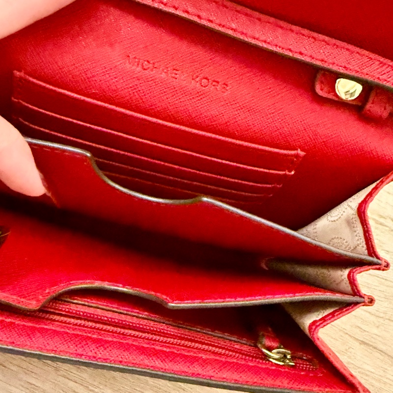 Michael Kors 正紅色迷你肩背包-4