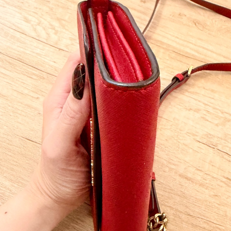 Michael Kors 正紅色迷你肩背包-5