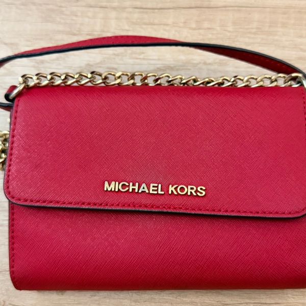 Michael Kors 正紅色迷你肩背包-6