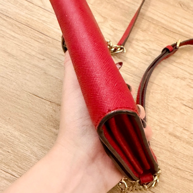 Michael Kors 正紅色迷你肩背包-8