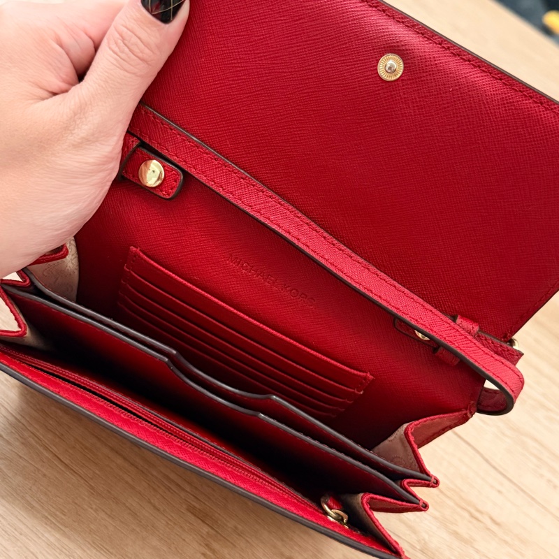 Michael Kors 正紅色迷你肩背包-12