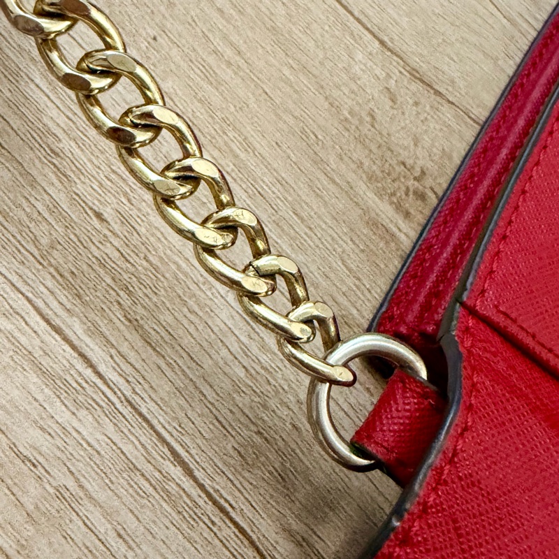 Michael Kors 正紅色迷你肩背包-22