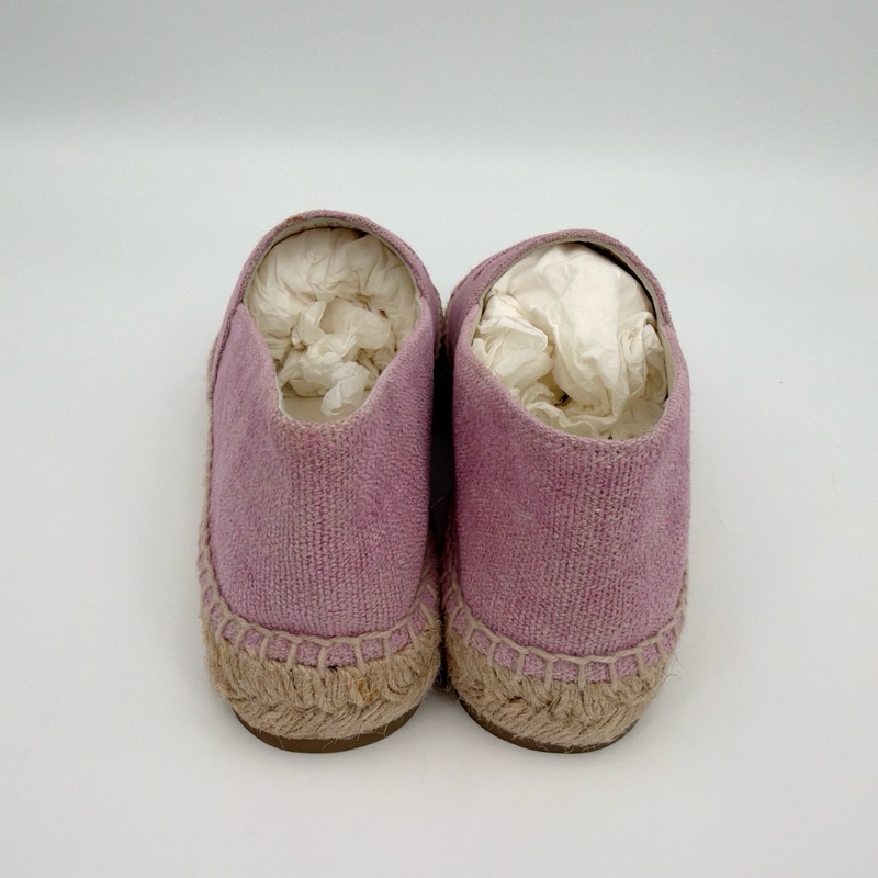 Chanel 香奈兒粉色閃面漁夫鞋-4