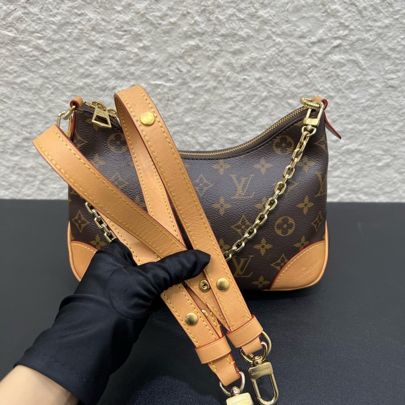 98新LV路易威登Boulogne黃牛角包-5