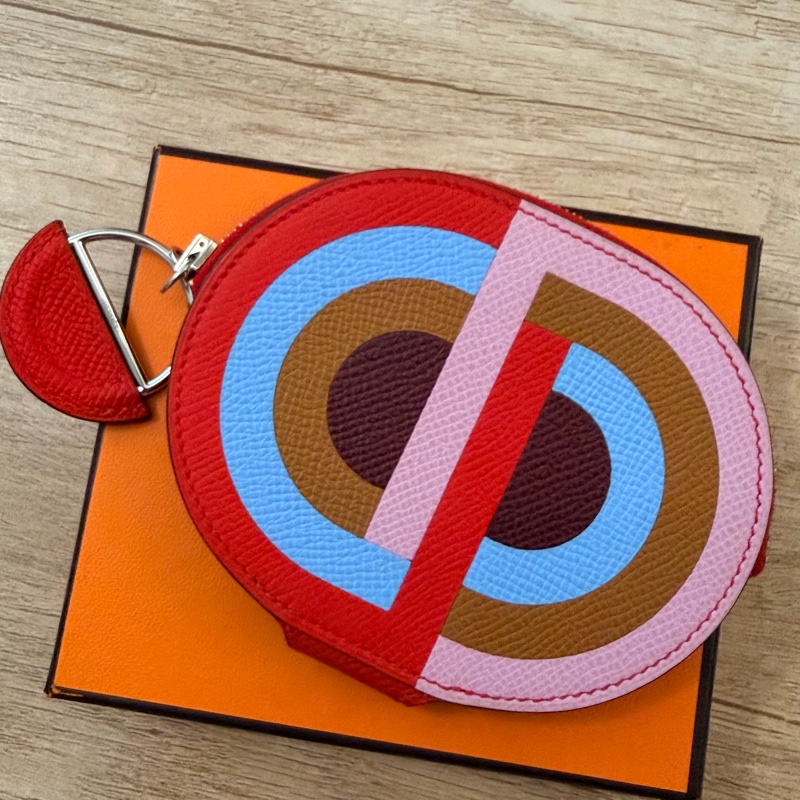 HERMES In-The-Loop 迷你 多色Epsom牛皮零錢包銀色五金-0