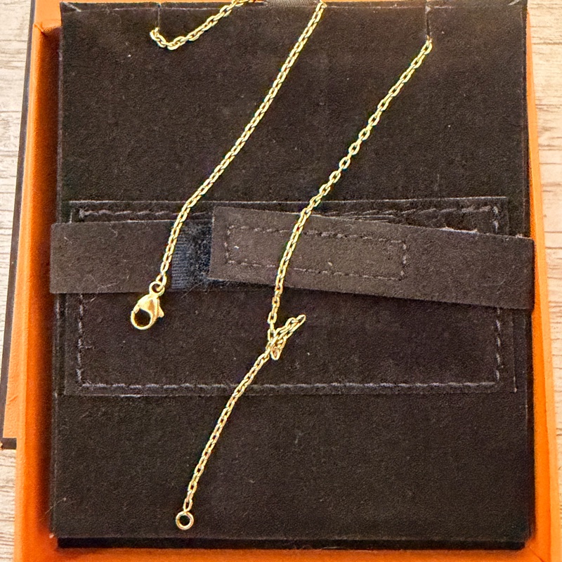 愛馬仕 hermes pop H 黑金 項鍊-12