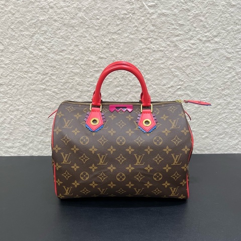98新LV路易威登村上隆系列speedy30 手提包枕頭包