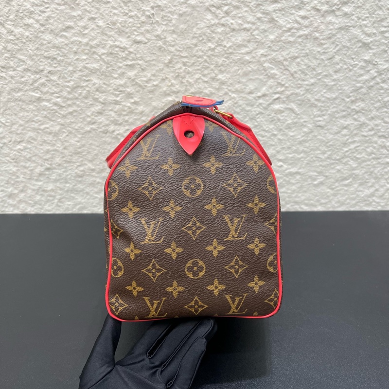 98新LV路易威登村上隆系列speedy30 手提包枕頭包-3