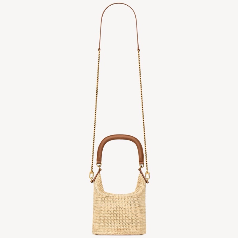 Saint Laurent 女士 GABY 拉菲草水桶包均碼碼16cm*12cm*19cm-2