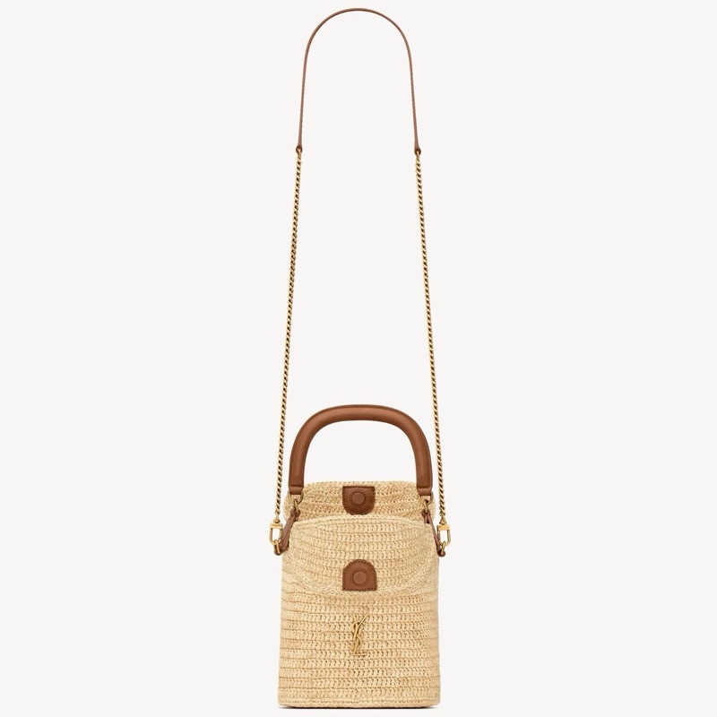 Saint Laurent 女士 GABY 拉菲草水桶包均碼碼16cm*12cm*19cm-3