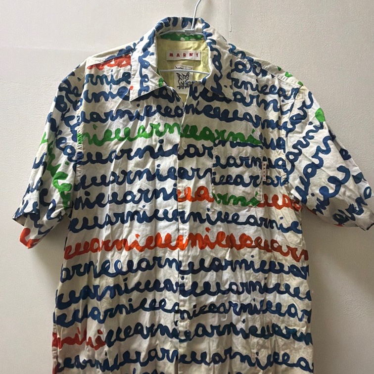 Marni 聯名 Flaminia Veronesi 時尚花 短袖印花 襯衫 46-0