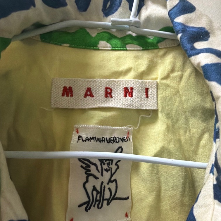 Marni 聯名 Flaminia Veronesi 時尚花 短袖印花 襯衫 46-1