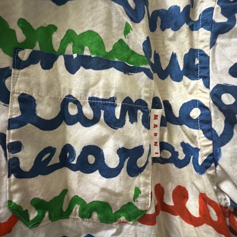 Marni 聯名 Flaminia Veronesi 時尚花 短袖印花 襯衫 46-2