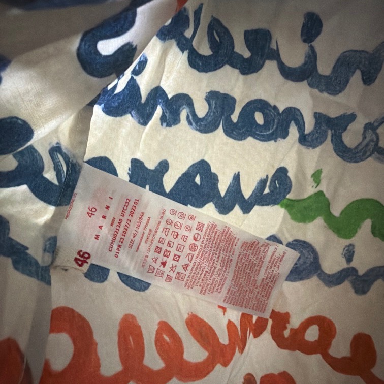 Marni 聯名 Flaminia Veronesi 時尚花 短袖印花 襯衫 46-3